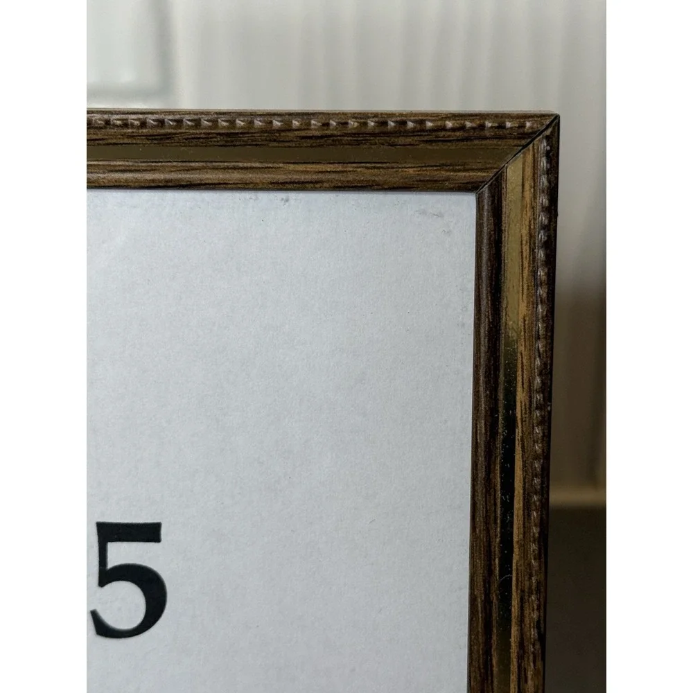 Lot of 3 Vintage MCM Brass Metal Picture Frame Gold Tone 6x8, 5x7 & 4x5 Outside